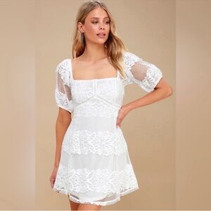 Free People White Mini Dress with Elegant Simplicity